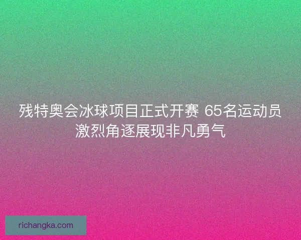 残特奥会冰球项目正式开赛 65名运动员激烈角逐展现非凡勇气